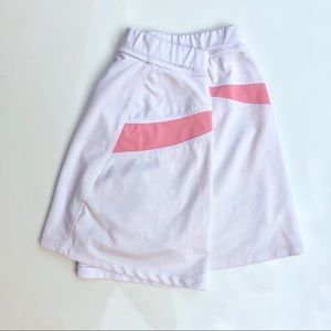 WHITE AND PINK WORKOUT TENNIS SKIRT BCG